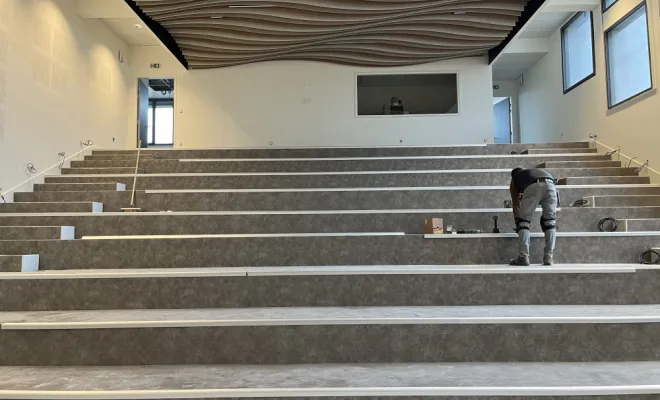 Réhabilitation des escaliers, Nevers, Décors Sols Plafonds