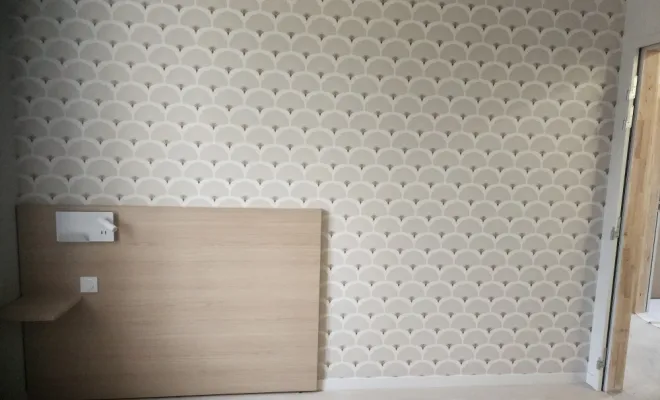 papier peint posé dans une chambre