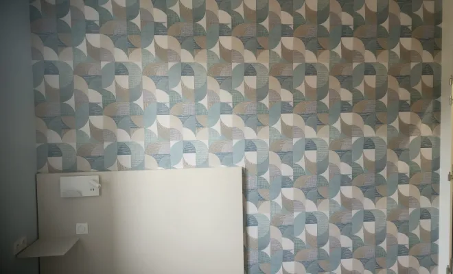 papier peint posé dans une chambre